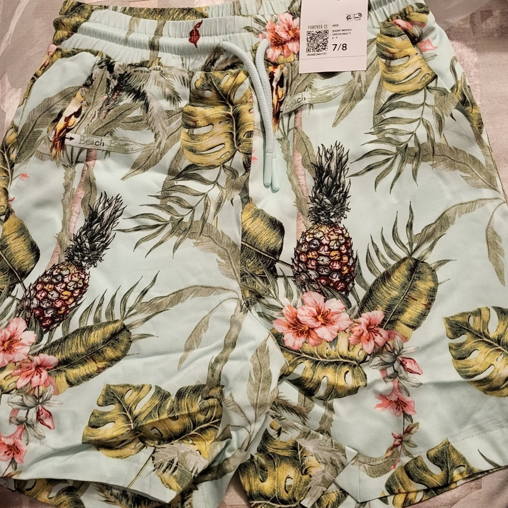 Kids Tropical Print Shorts Girls